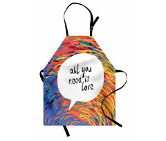 Watercolored Speech Bubble Apron