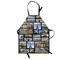 France Iconic Landmarks Photo Apron