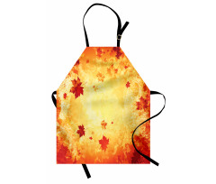 Abstract Grunge Maple Leaves Apron