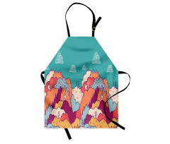 Fall Landscape Swirling Clouds Apron