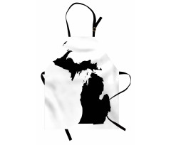 Abstract Black Silhouette Apron