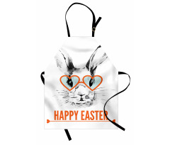 Funny Bunny Glasses Apron