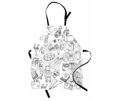 Sea Hand-drawn Sketches Art Apron