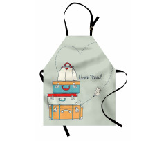 Flying Paper Plane Words Apron