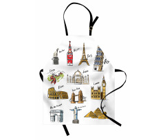 Famous Landmarks Tourism Apron