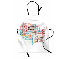 Map Cities Towns Names Apron