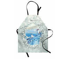 Breaking Wall Santorini Apron