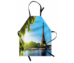 Sunny Day Eiffel Tower River Apron