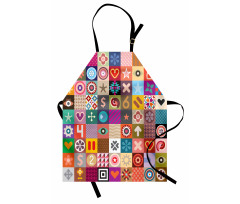 Multi Patterned Squares Apron