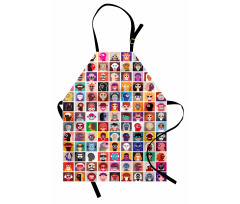 Cheerful Animated Portraits Apron