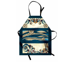 Antique Classic Floral Lines Apron