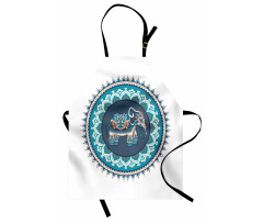 Vivid Glazed Tile Elephant Apron