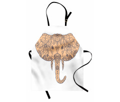 Floral Elephant Head Front Apron