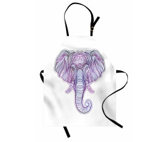 Vivid Elephant and Beads Apron