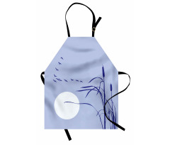 Abstract Team of Geese Moon Apron