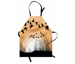 Reeds Silhouettes in the Sky Apron