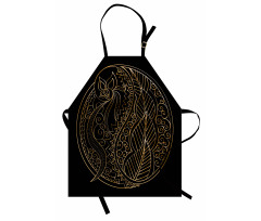 Bohemian Outline Curlicue Apron