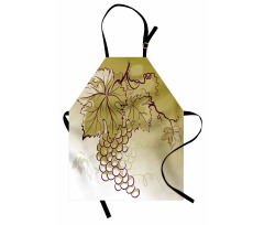 Fruits and Leaves on Ombre Apron