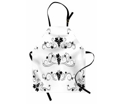 Fruits with Swirl Ornaments Apron