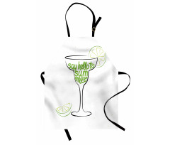 Cocktail Glass with Limes Apron