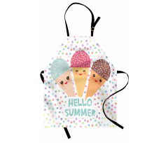 Ice Cream Cone with Dots Apron