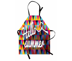 Retro Triangles Hello Summer Apron