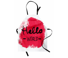 Hello World Calligraphy Art Apron