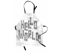 Abstract Striped Hello World Apron