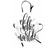 Hand Written Hello World Art Apron