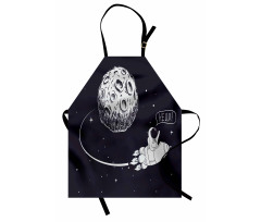 Hello Moon Astronaut Rocket Apron