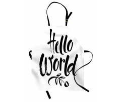 Hello World Tree and Words Apron