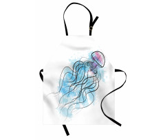 Outline Curly Tentacles Apron