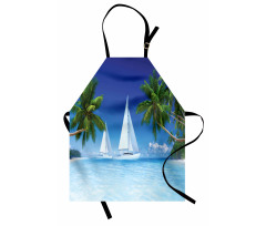 Palm Trees and Sailboats Apron