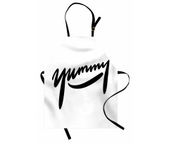 Monochrome Plain Typography Apron