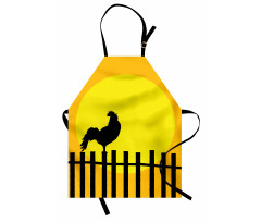 Rooster Silhouette Sunrise Apron