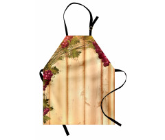 Grapes Wooden Illustration Apron