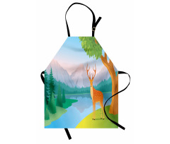 Deer Mountain Landscape Apron