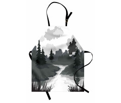 Greyscale Landscape Apron