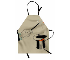 Magician Magic Wand and Hat Apron