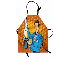 Magician Rabbit Pop Art Retro Apron