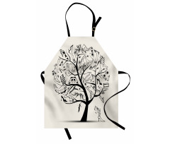 Tree of Shoes Fashion Apron