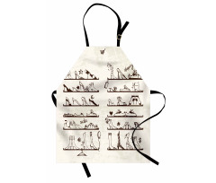 Feminine Shoes Shelves Apron