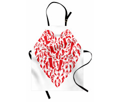 Heart Shoe Silhouettes Apron