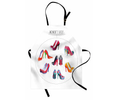 Watercolor Shoe Pairs Apron