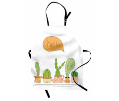 Home Plants in Smiling Pots Apron