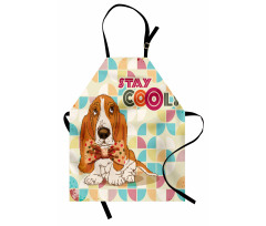 Basset Hound Dog with Bow Apron