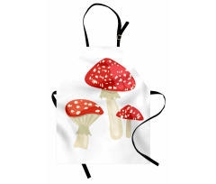 Simple Cartoon Toadstool Apron