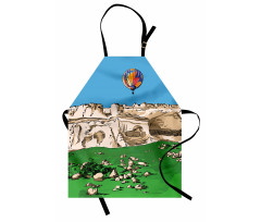 Mountains and Air Balloon Apron