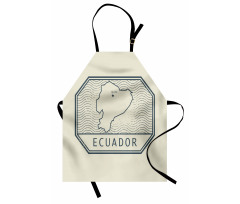 Retro Design Country Map Apron