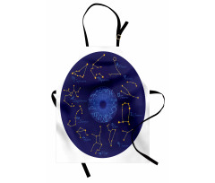 Round Shape Astrology Map Apron